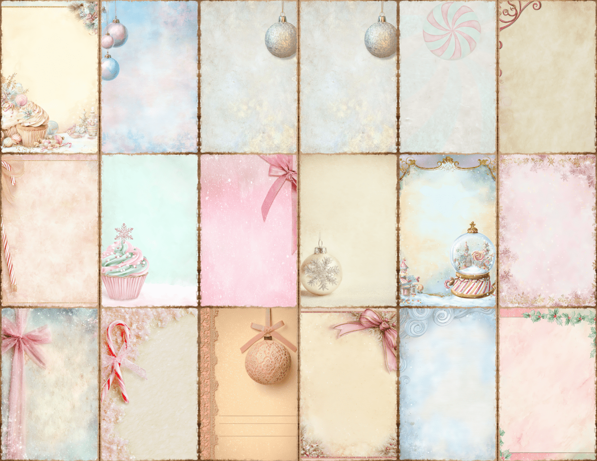 Cotton Candy Christmas Journal Pages All Bundles Journal Pages new bundles all - WondersArtist