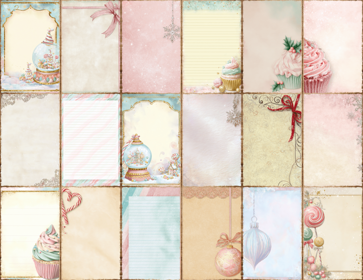 Cotton Candy Christmas Journal Pages All Bundles Journal Pages new bundles all - WondersArtist