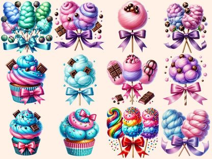 Cotton Candy Clipart candy design - Wonders Artist
