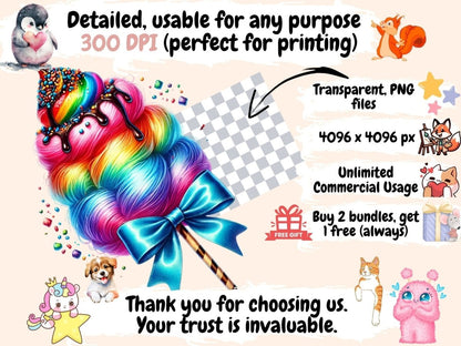 Cotton Candy (P2) Clipart candy design - Wonders Artist