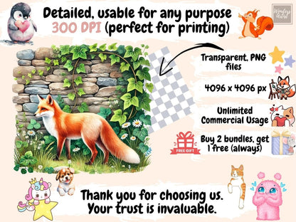 Country Foxes Clipart autumn fox art - Wonders Artist