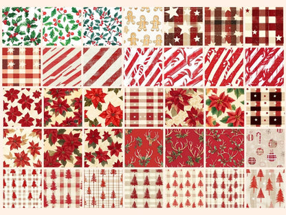 Countryside Christmas Seamless Digital Paper Country Seamless - Wonders Artist