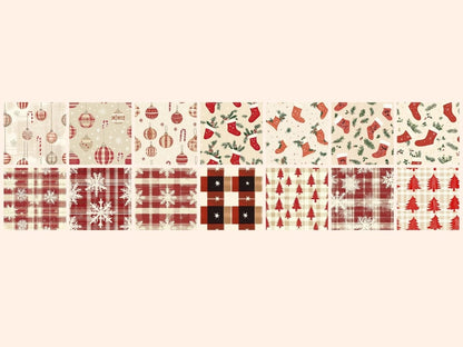 Countryside Christmas Seamless Digital Paper Country Seamless - Wonders Artist