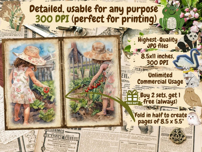 Countryside Farm Journal Pages Barnyard Stationery - Wonders Artist