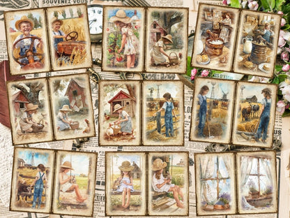 Countryside Farm Journal Pages Barnyard Stationery - Wonders Artist