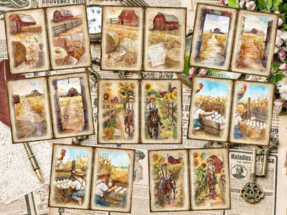 Countryside Farm Journal Pages Barnyard Stationery - Wonders Artist