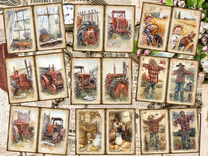 Countryside Farm Journal Pages Barnyard Stationery - Wonders Artist