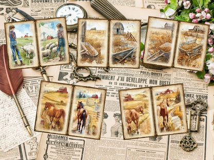 Countryside Farm Journal Pages (P4) Barnyard Stationery - Wonders Artist