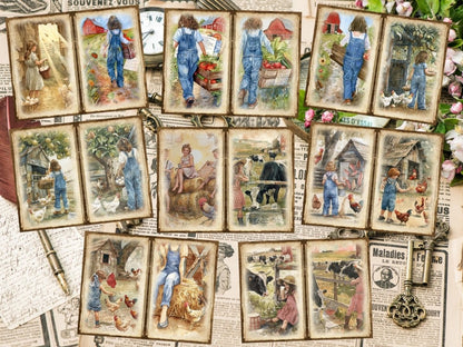 Countryside Farm Journal Pages (P5) Barnyard Stationery - Wonders Artist