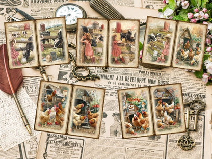 Countryside Farm Journal Pages (P5) Barnyard Stationery - Wonders Artist