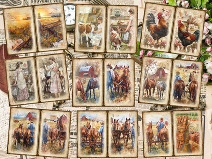 Countryside Farm Journal Pages (P6) Barnyard Stationery - Wonders Artist