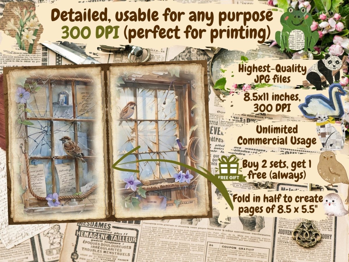 Countryside Farm Journal Pages (P7) Barnyard Stationery - Wonders Artist