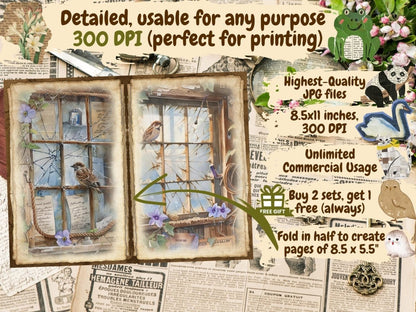 Countryside Farm Journal Pages (P7) Barnyard Stationery - Wonders Artist