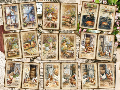 Countryside Farm Journal Pages (P7) Barnyard Stationery - Wonders Artist