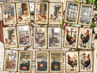 Countryside Farm Journal Pages (P7) Barnyard Stationery - Wonders Artist