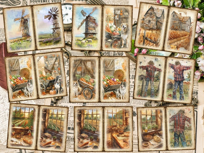 Countryside Farm Journal Pages (P8) Barnyard Stationery - Wonders Artist