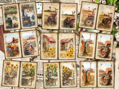 Countryside Farm Journal Pages (P8) Barnyard Stationery - Wonders Artist