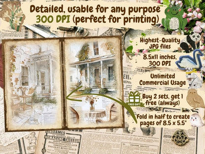 Countryside Farm Journal Pages (P9) Barnyard Stationery - Wonders Artist