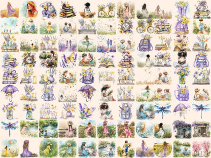 Countryside Spring Watercolor Clipart Country Spring Art - Wonders Artist