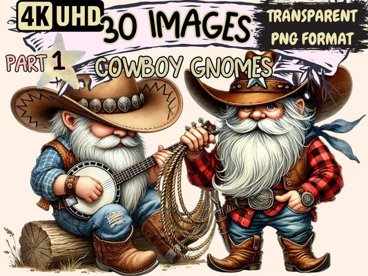 Cowboy Gnomes Clipart Cowboy clip art - Wonders Artist