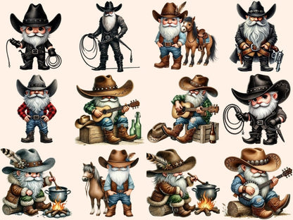 Cowboy Gnomes Clipart Cowboy clip art - Wonders Artist