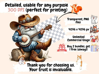 Cowboy Gnomes Clipart Cowboy clip art - Wonders Artist