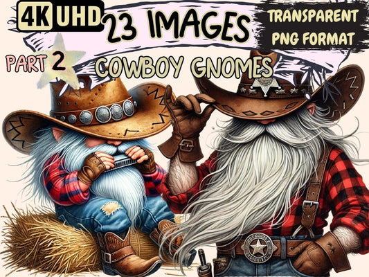 Cowboy Gnomes (P2) Clipart Cowboy clip art - Wonders Artist