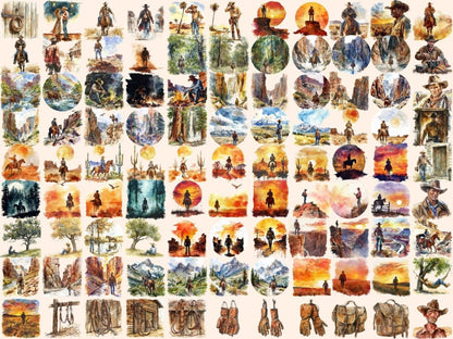 Cowboy Watercolor Clipart cowboy art - Wonders Artist