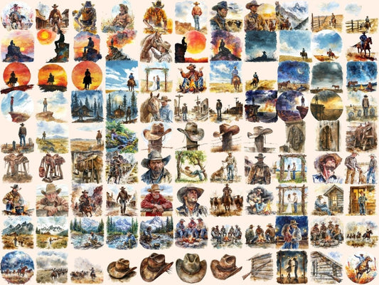 Cowboy acuarela clipart