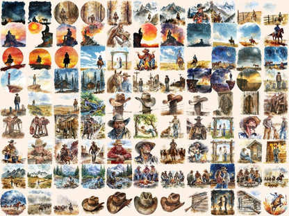 Cowboy Watercolor Clipart cowboy art - Wonders Artist