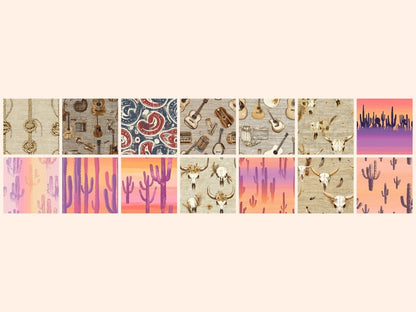 Cowboys #1 Seamless Digital Paper Country Digital Art - Wonders Artist