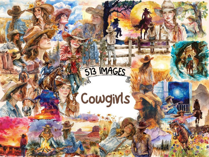 Cowgirls Watercolor Clipart cowgirl clipart - Wonders Artist