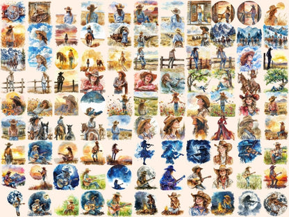 Cowgirls Watercolor Clipart cowgirl clipart - Wonders Artist