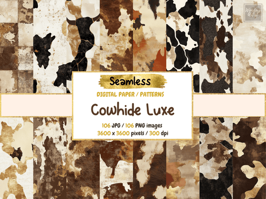Cowhide Luxe Digital Paper All Bundles Backgrounds Digital Paper - WondersArtist