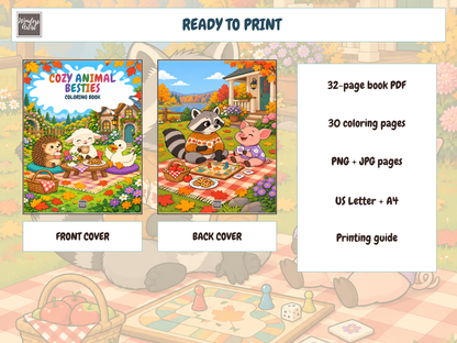 Cozy Animal Besties Coloring Book — whats included