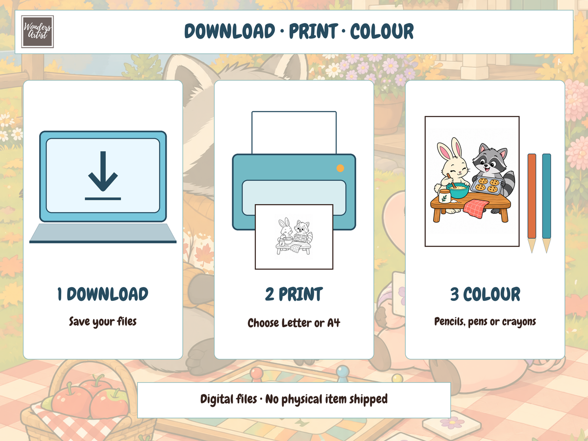 Cozy Animal Besties Coloring Book — digital download