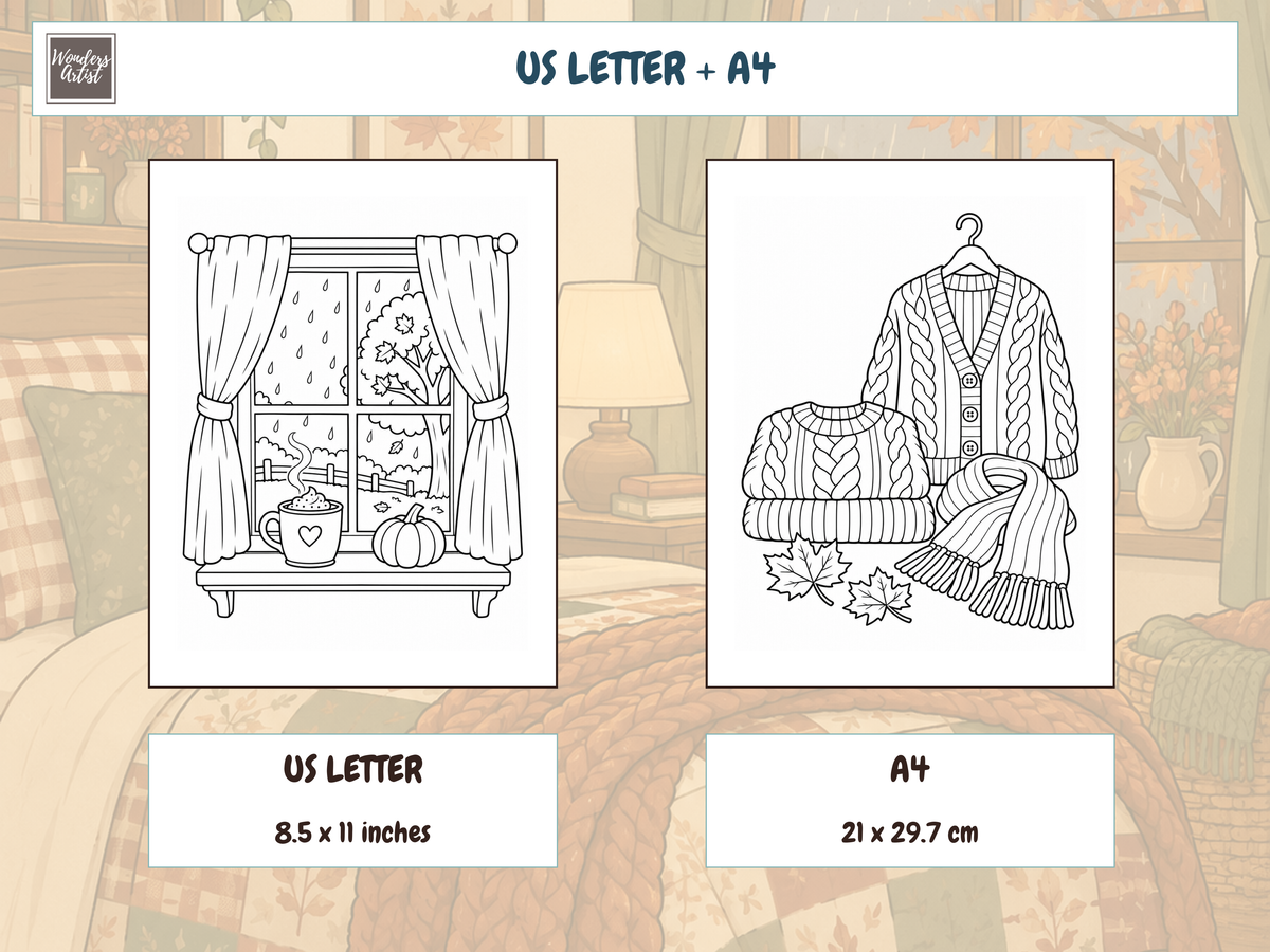 Cozy Autumn Days Coloring Book — preview 4