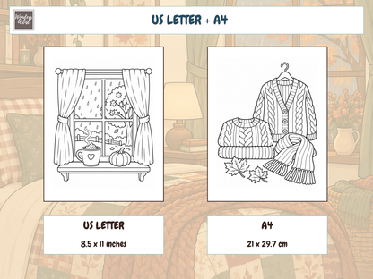 Cozy Autumn Days Coloring Book — preview 4