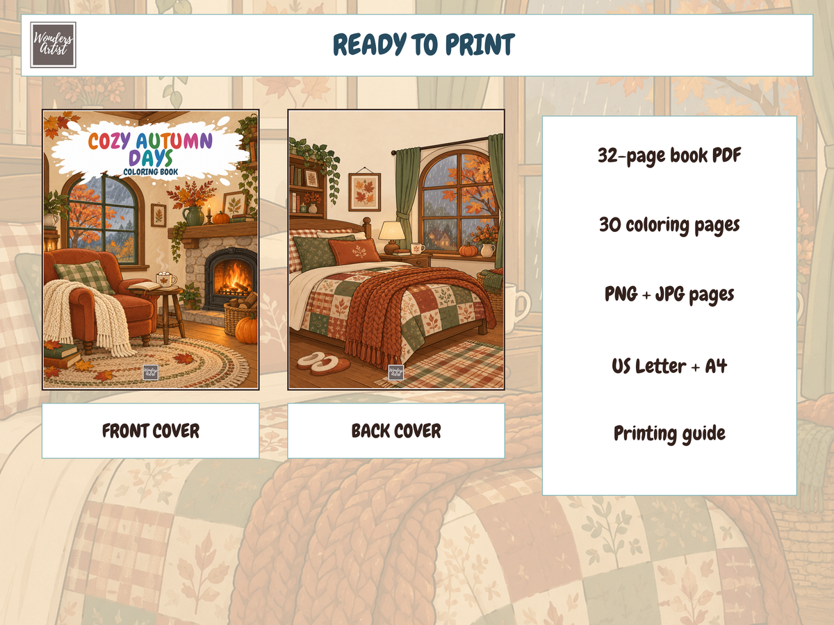 Cozy Autumn Days Coloring Book — preview 5