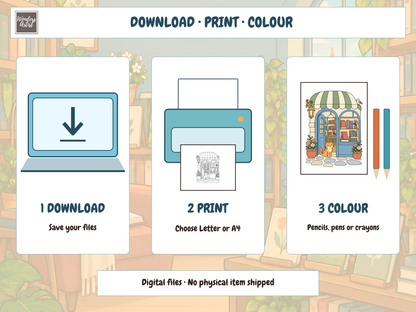 Cozy Bookshops Coloring Book — preview 6
