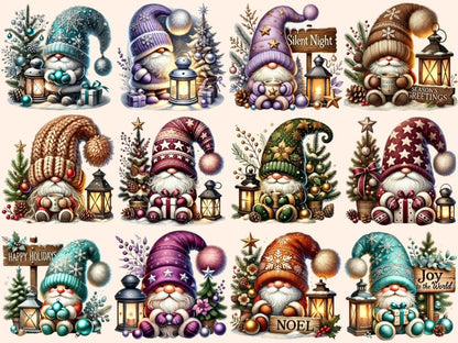 Cozy Christmas Gnomes Clipart Christmas Gnome Art - Wonders Artist