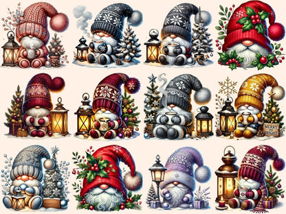 Cozy Christmas Gnomes (P3) Clipart Christmas Gnome Art - Wonders Artist