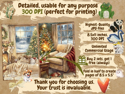 Cozy Christmas Journal Pages (P2) Christmas Ephemera - Wonders Artist