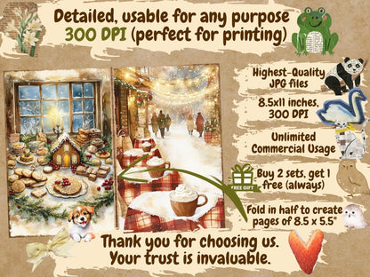 Cozy Christmas Journal Pages (P3) Christmas Ephemera - Wonders Artist