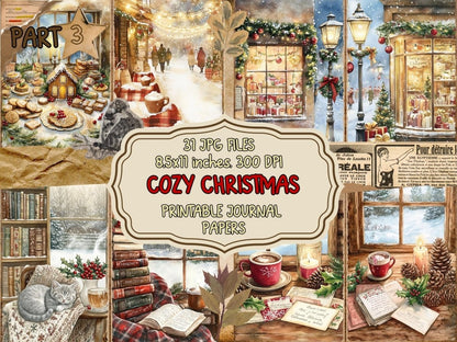 Cozy Christmas Journal Pages (P3) Christmas Ephemera - Wonders Artist