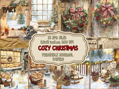 Cozy Christmas Journal Pages (P4) Christmas Ephemera - Wonders Artist