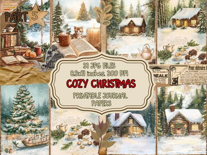 Cozy Christmas Journal Pages (P5) Christmas Ephemera - Wonders Artist