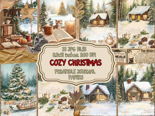 Cozy Christmas Journal Pages (P5) Christmas Ephemera - Wonders Artist