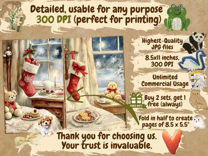 Cozy Christmas Journal Pages (P6) Christmas Ephemera - Wonders Artist