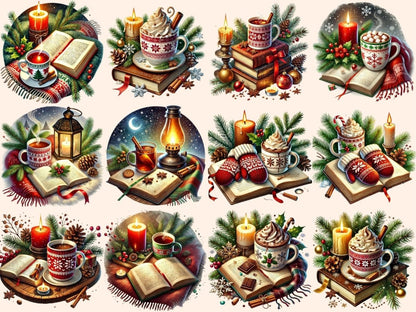 Cozy Christmas Night Clipart Christmas Clipart - Wonders Artist